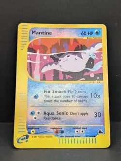 Mantine 77/144 Skyridge Reverse Holo Rare Pokemon TCG Nintendo MP+ - Image 3