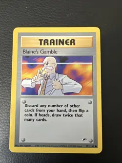 Pokemon TCG Blaine's Gamble Gym Heroes 121/132 Regular Unlimited Common - Image 1