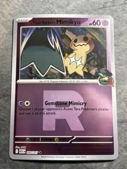 Pokemon Ascended Heroes Team Rocket’s Mimikyu 097 Rocket "R" Logo Reverse Holo - Image 1