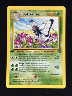 Butterfree 1st Edition 32/64 Jungle 1999 Pokemon TCG - Image 1