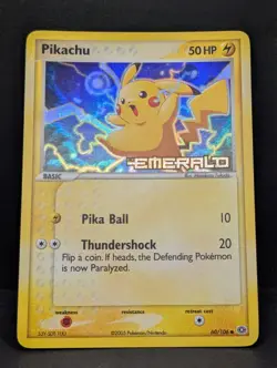 Pikachu 60/106 EX Emerald Reverse Holo Rare Pokemon TCG Nintendp LP+ - Image 3