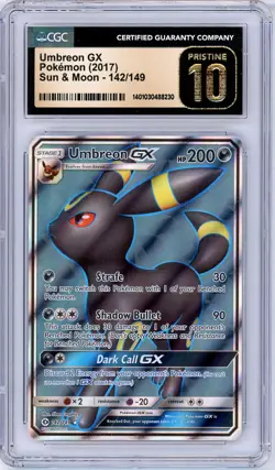 Pokemon Umbreon GX #142 Sun and Moon CGC Pristine 10 POP 8 - Image 1
