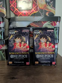 OP-01 Romance Dawn Booster Pack Sealed One Piece Card TCG English 2 Pack - Image 1