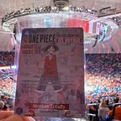 Bandai Namco One Piece CCG Monkey.D.Luffy College Basketball US Voyage Promo - Image 1