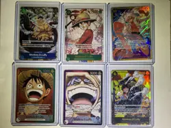 ONE PIECE TCG MONKEY.D.LUFFY - LOT (6 Near Mint Cards) - Image 1