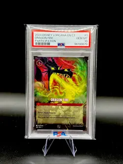 Disney Lorcana 2024 en C1 Dragon Fire PSA 10 Gem Mint - Image 1