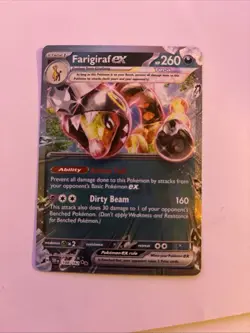 Pokemon TCG Farigiraf EX Ultra Rare Temporal Forces Card 108/162 - Image 5