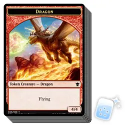10 pcs DRAGON TOKEN(5/8) Dragons Of Tarkir DTK Magic MTG MINT CARD - Image 1