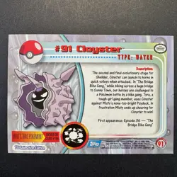 Topps Chrome Pokemon Cloyster 91 2000 Rainbow Foil Blue Label NM Card - Image 2