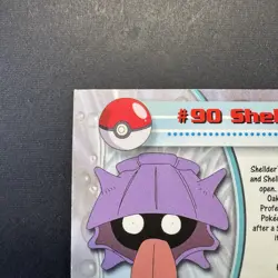 Shellder #90 - Topps BLUE LOGO - SILVER HOLO - Series 2 - POKEMON CARD - NM - Image 4