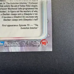 Shellder #90 - Topps BLUE LOGO - SILVER HOLO - Series 2 - POKEMON CARD - NM - Image 5