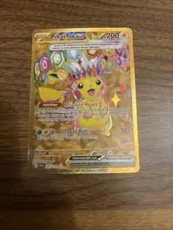 Pokemon TCG New Set Pikachu 247/191 Hyper Rare Gold Card Surging Sparks - Image 3