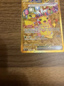 Pokemon TCG New Set Pikachu 247/191 Hyper Rare Gold Card Surging Sparks - Image 4