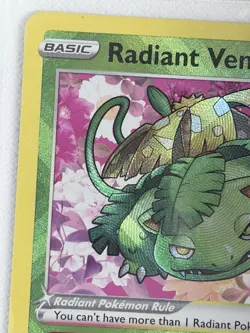 Pokemon Radiant Venusaur Holo Radiant Rare Pokemon GO 004/078 Card - Image 3