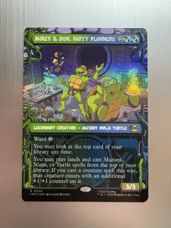 Mikey & Don Party Planners 246 MTG: Teenage Mutant Ninja Turtles Borderless Foil - Image 1