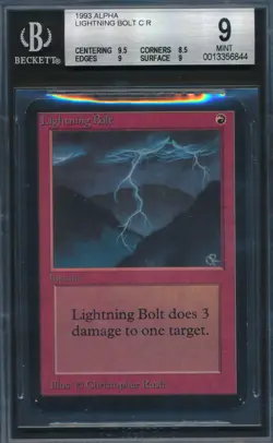 Alpha Lightning Bolt BGS 9 Graded Magic MTG (6844) -magicgraders- - Image 1
