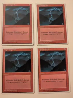 Lightning Bolt MTG Core Set 4th Edition X4 - Image 1