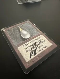 Mox Pearl Beta Edition Heavily Played Signed by Dan Frazier - Image 3