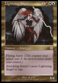 MTG Magic the Gathering Lightning Angel (108/148) Apocalypse MP - Image 1