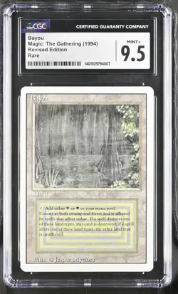 CGC MINT+ 9.5 Bayou 1994 Revised Edition Rare Magic: The Gathering - Image 1