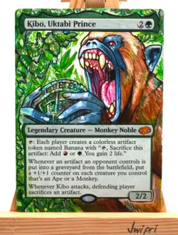 Kibo, Uktabi Prince Alter MTG hand painted altered magic the gathering EDH - Image 1