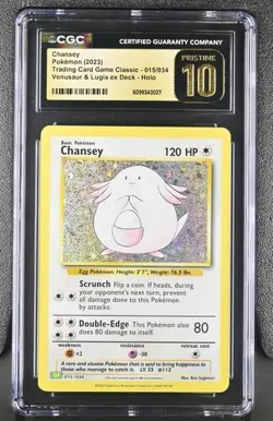Chansey *CGC PRISTINE 15* Holo *Classic Collection* #15 * Pokemon - Image 1