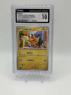 Pikachu Pokemon 2023 Japanese Shiny Treasure ex 055/190 CGC GEM MINT 10 - Image 3