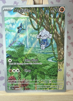 Meditite Illustration Rare Pokemon Card SCR 153/142 Stellar Crown NM - Image 1