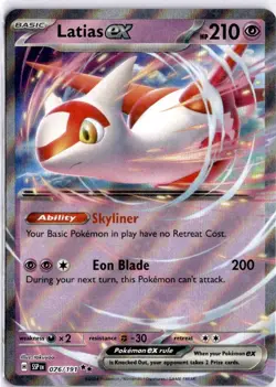Pokemon TCG Latias EX Surging Sparks Scarlet & Violet Double Rare 076/191 - Image 1