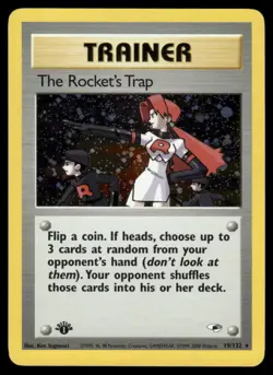 Pokemon Cards The Rocket's Trap 19/132 1ST EDITION Gym Heroes Holo Rare NM - Image 1
