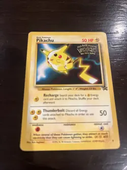 Pikachu Black Star Promo #4 Kids WB Presents Pokemon The First Movie LP - Image 2