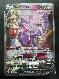 Pokemon Genesect V (Alternate Full Art) 255/264 Swsh08: Fusion Strike Holo (NM) - Image 1