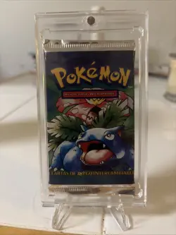 Pokemon Base Set 1st Edition Booster Pack Sealed, Spanish - Image 1