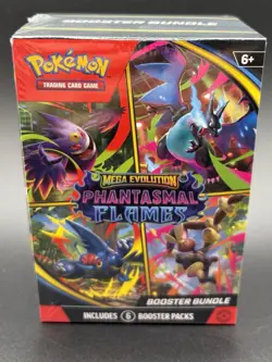 Pokemon TCG Mega Evolution Phantasmal Flames Booster Bundles New Sealed 6 Packs - Image 1