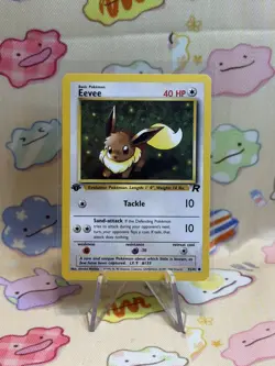 Pokemon Eevee 55/82 - Common - 1st Edition Team Rocket (2000) - NM - Image 1