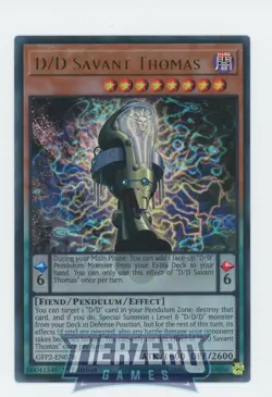 Yugioh D/D Savant Thomas GFP2-EN078 Ultra Rare 1st Edition Near Mint - Image 1