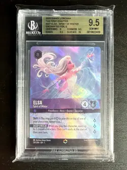 2023 Disney Lorcana Enchanted #207 Elsa Spirit Of Winter BGS 9.5 Gem Mint - Image 1