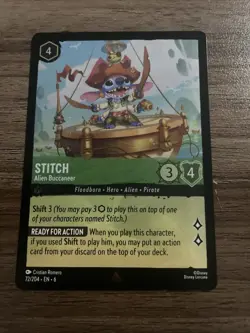 Lorcana Stitch Alien Buccaneer 72/204 Cold Foil - Image 1