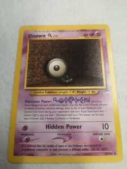 Neo Destiny Unown Q 59/105 Pokemon Card WOTC Vintage - Image 1
