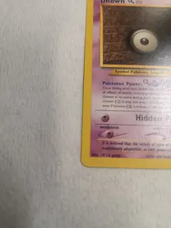 Neo Destiny Unown Q 59/105 Pokemon Card WOTC Vintage - Image 2