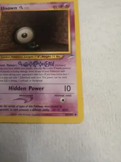 Neo Destiny Unown Q 59/105 Pokemon Card WOTC Vintage - Image 3