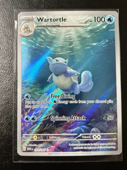 Pokemon TCG Wartortle 171/165 Scarlet & Violet 151 Holo Illustration Rare Card - Image 1