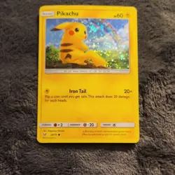 Pokemon Pikachu Holo Basic Card HP60 20 Attack English TCG Mouse 28/73 - Image 1