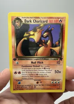 Dark Charizard 1st Edition 21/82 Non Holo Rare Team Rocket Pokemon TCG Card 🔥 - Image 3