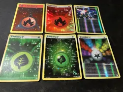 Pokemon Holo Energy Card Lot Bundle + Bench Shield Reverse Holo Ungraded - Image 1