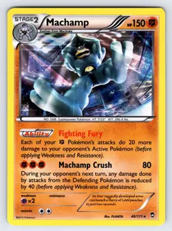 Machamp 46/111 2014 B&W Furious Fists Pokemon Card TCG Holo Rare - Nm/Vlp - Image 1