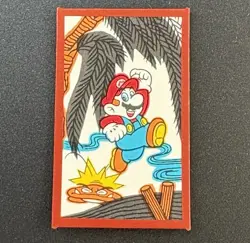 Super Mario Bros HANAFUDA JAPAN playing CARD Nintendo Red M413 - Image 1