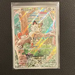 Pokemon Meowth Illustration Rare Holo Card 106/094 Me02: Phantasmal Flames 70 HP - Image 1