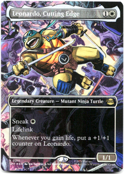 Leonardo, Cutting Edge (Borderless) - FOIL - MTG: Teenage Mutant Ninja Turtles - Image 2
