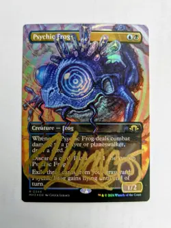 MTG FOIL Psychic Frog SIGNED IN GOLD BY CHUCK LUKACS - Image 1